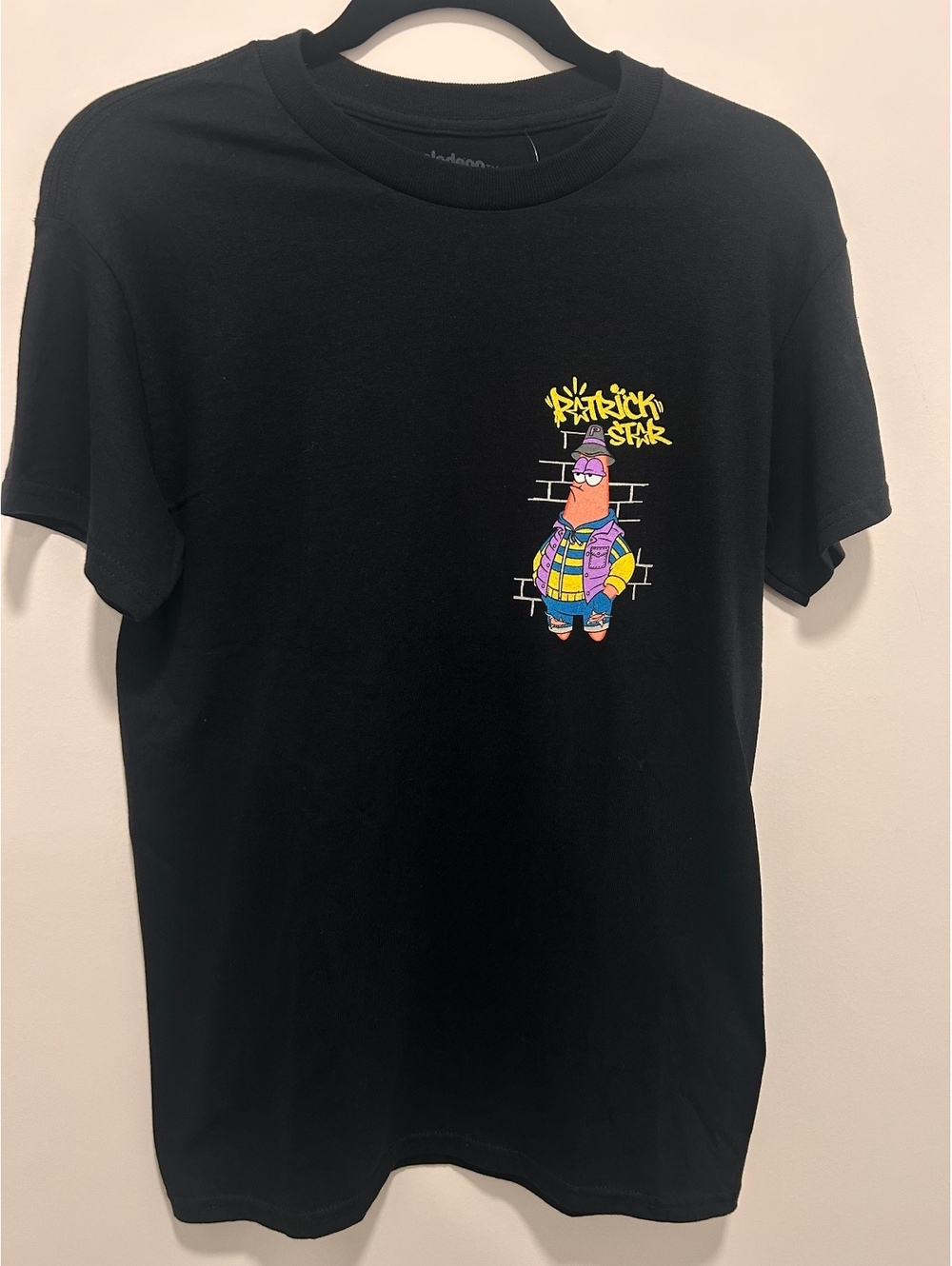 Patrick Star Graphic Black T-Shirt Size Small